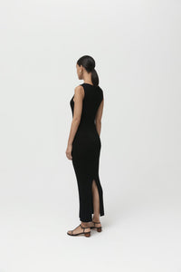 vas pleat knit dress St. Agni Black Vas Pleat Knit Dress
